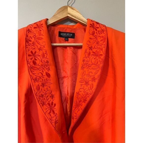 John Meyer Collection Women’s Size 24 Blazer Orange Workwear Cocktail Jacket - Picture 10 of 11